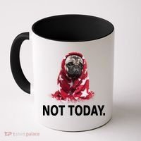 Not Today Funny Pug Coffee Mug thumb 0