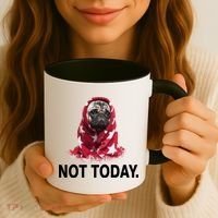 Not Today Funny Pug Coffee Mug thumb 3