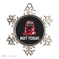 Not Today Funny Pug Ornament thumb 0