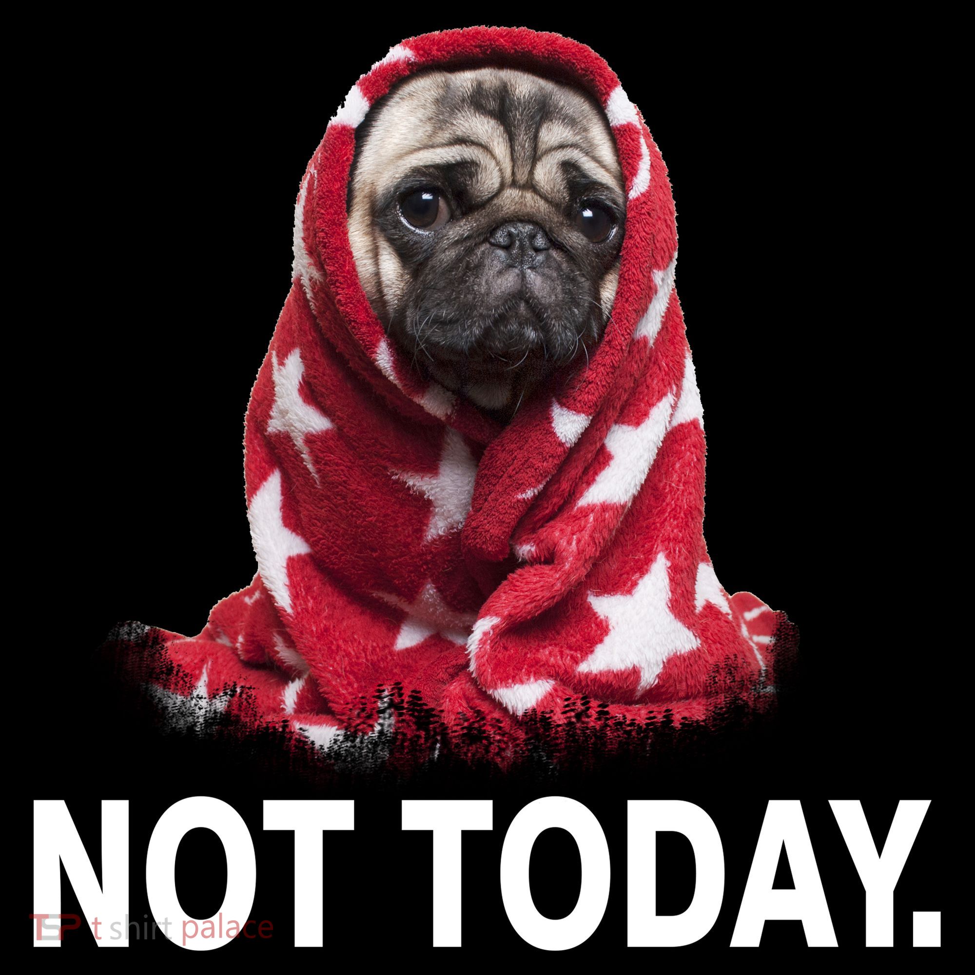 Not Today Funny Pug Ornament