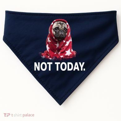 Not Today Funny Pug USA-Made Doggie Bandana
