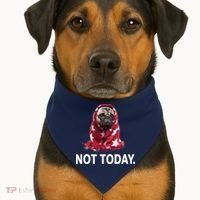 Not Today Funny Pug USA-Made Doggie Bandana thumb 1