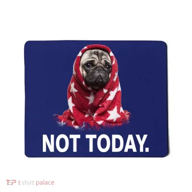 Not Today Funny Pug Mousepad