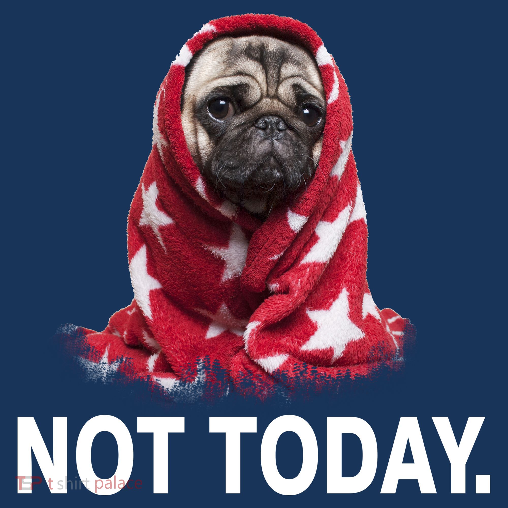 Not Today Funny Pug Baby Bodysuit