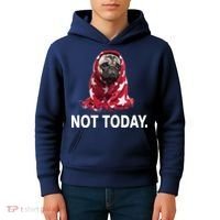 Not Today Funny Pug Kids Hoodie thumb 4