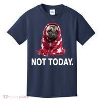 Not Today Funny Pug Kids T-Shirt thumb 0