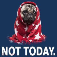 Not Today Funny Pug Kids T-Shirt thumb 4