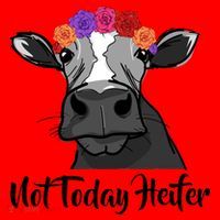 Not Today Heifer Santa Hat thumb 1