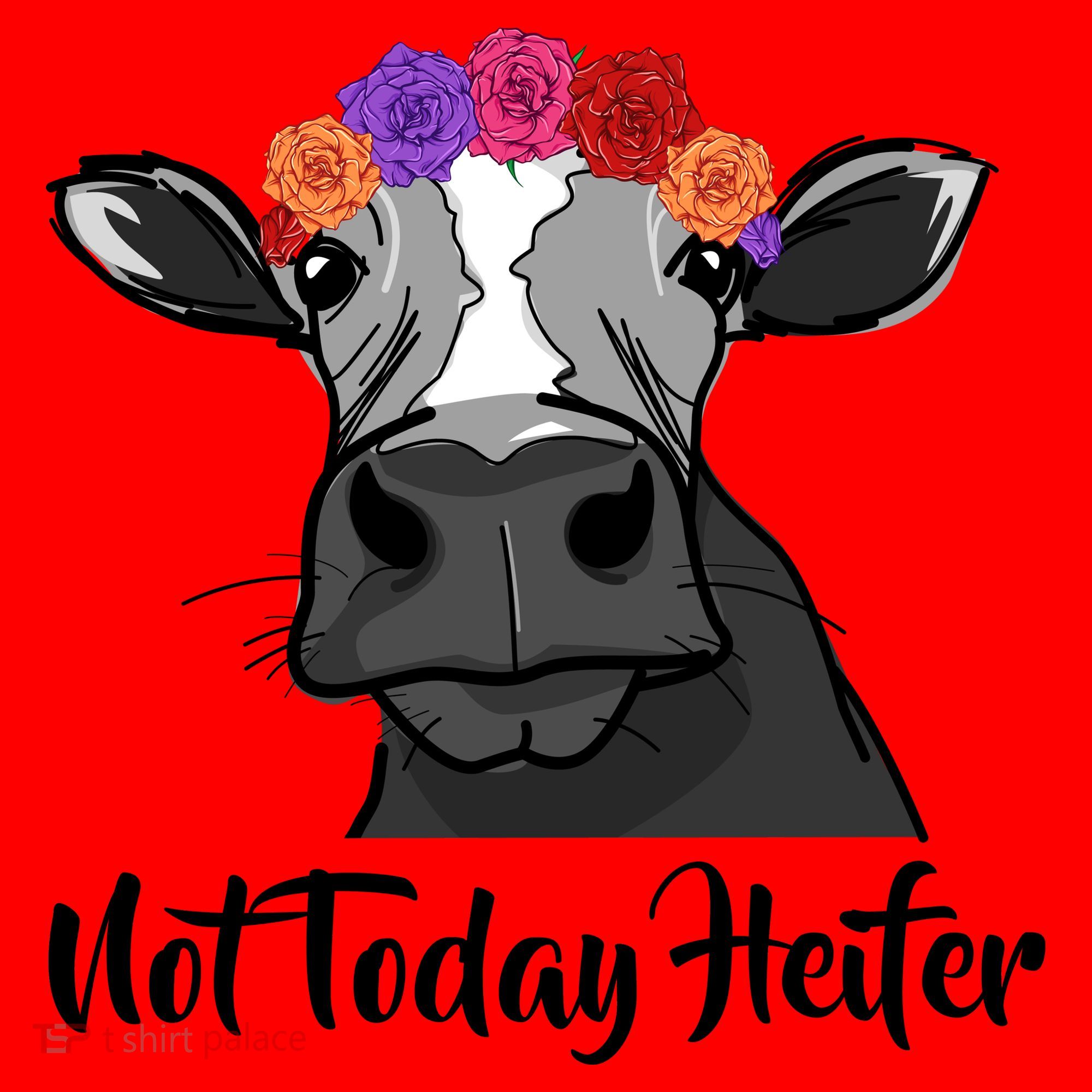 Not Today Heifer Santa Hat