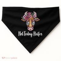 Not Today Heifer Funny USA-Made Doggie Bandana thumb 0