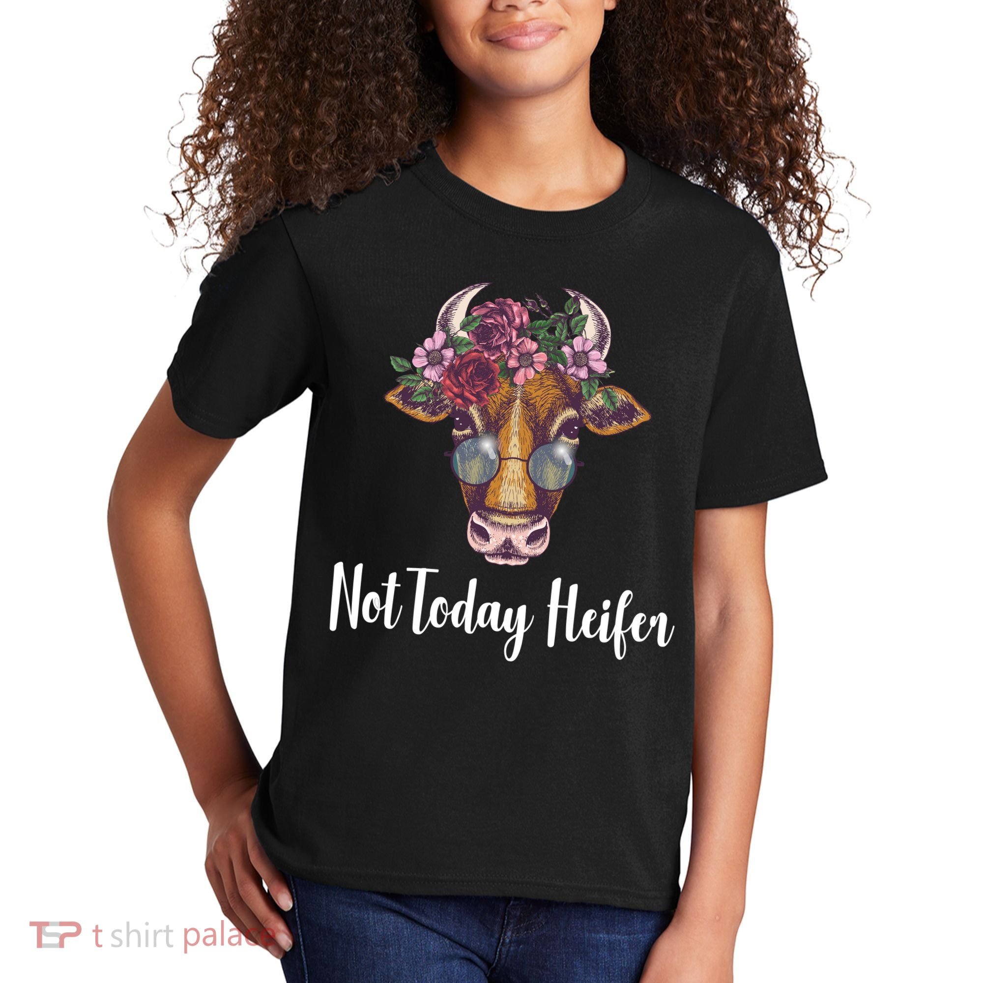 Not Today Heifer Funny Kids T-Shirt
