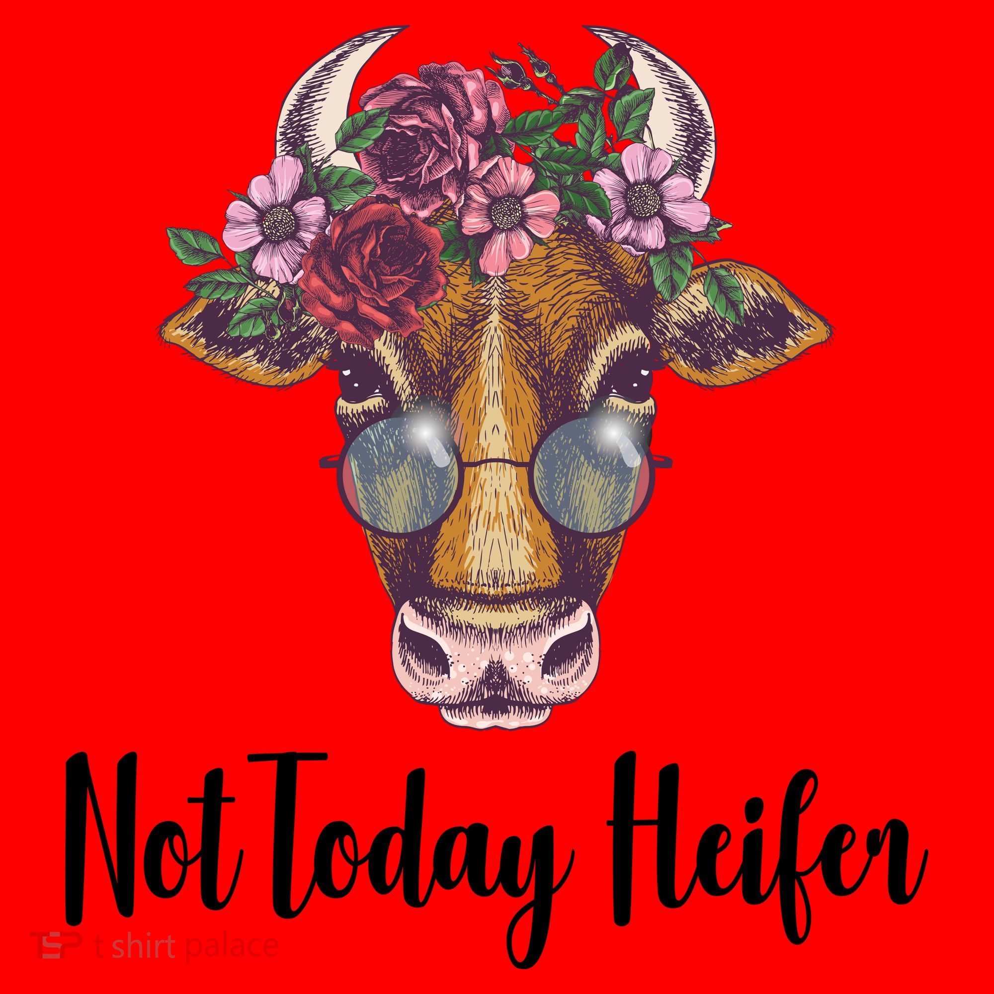 Not Today Heifer Funny Santa Hat