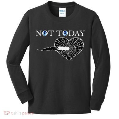 Not Today Night King Slayer Kids Long Sleeve Shirt