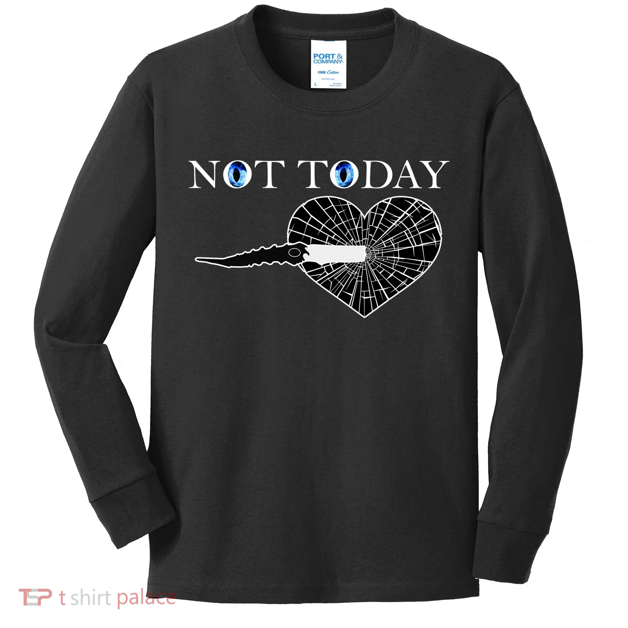 Not Today Night King Slayer Kids Long Sleeve Shirt