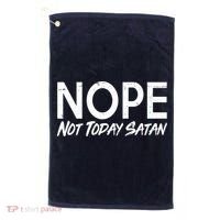 Not Today Satan Golf Towel thumb 0