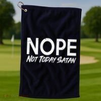 Not Today Satan Golf Towel thumb 1