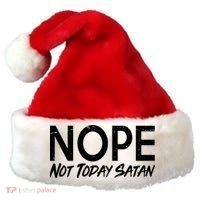 Not Today Satan Santa Hat thumb 0