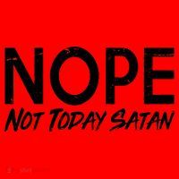 Not Today Satan Santa Hat thumb 1
