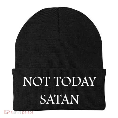 Not Today Satan Funny Devil Beanie