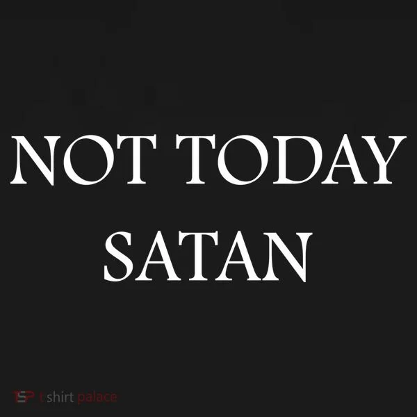 Not Today Satan Funny Devil Tote Bag