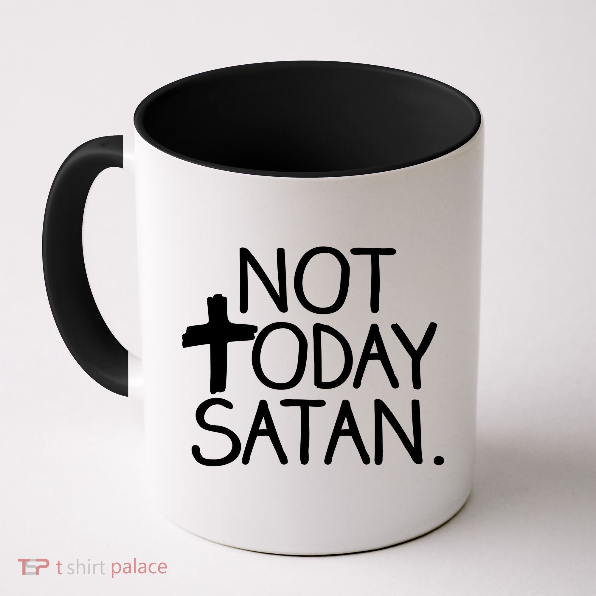 Not Today Satan Jesus Cross Coffee Mug