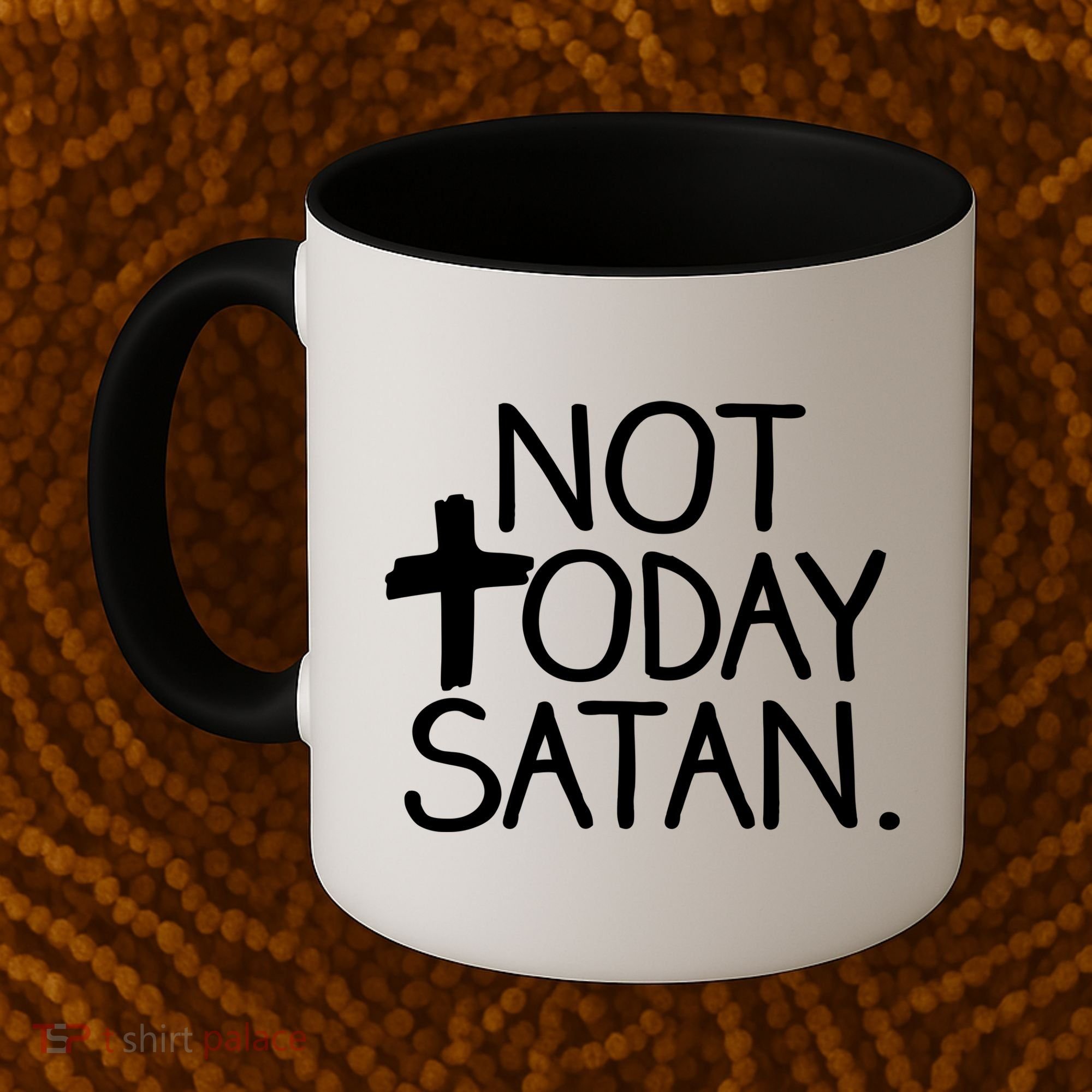 Not Today Satan Jesus Cross Coffee Mug
