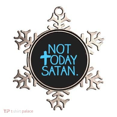Not Today Satan Jesus Cross Ornament