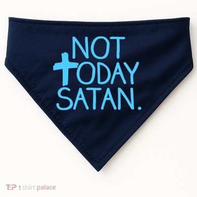 Not Today Satan Jesus Cross USA-Made Doggie Bandana