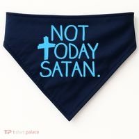 Not Today Satan Jesus Cross USA-Made Doggie Bandana thumb 0