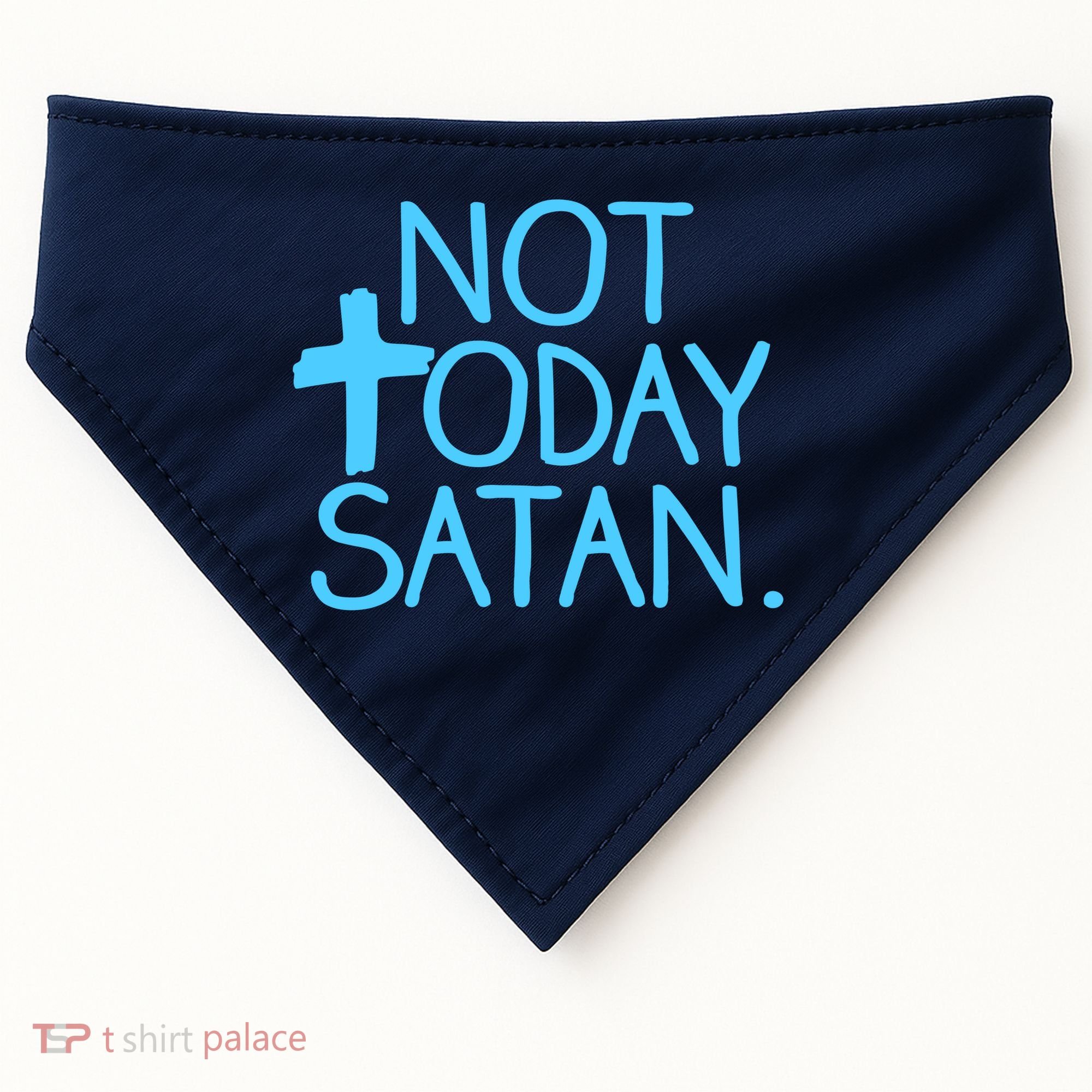 Not Today Satan Jesus Cross USA-Made Doggie Bandana