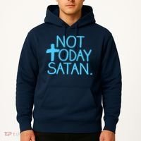 Not Today Satan Jesus Cross Hoodie thumb 2