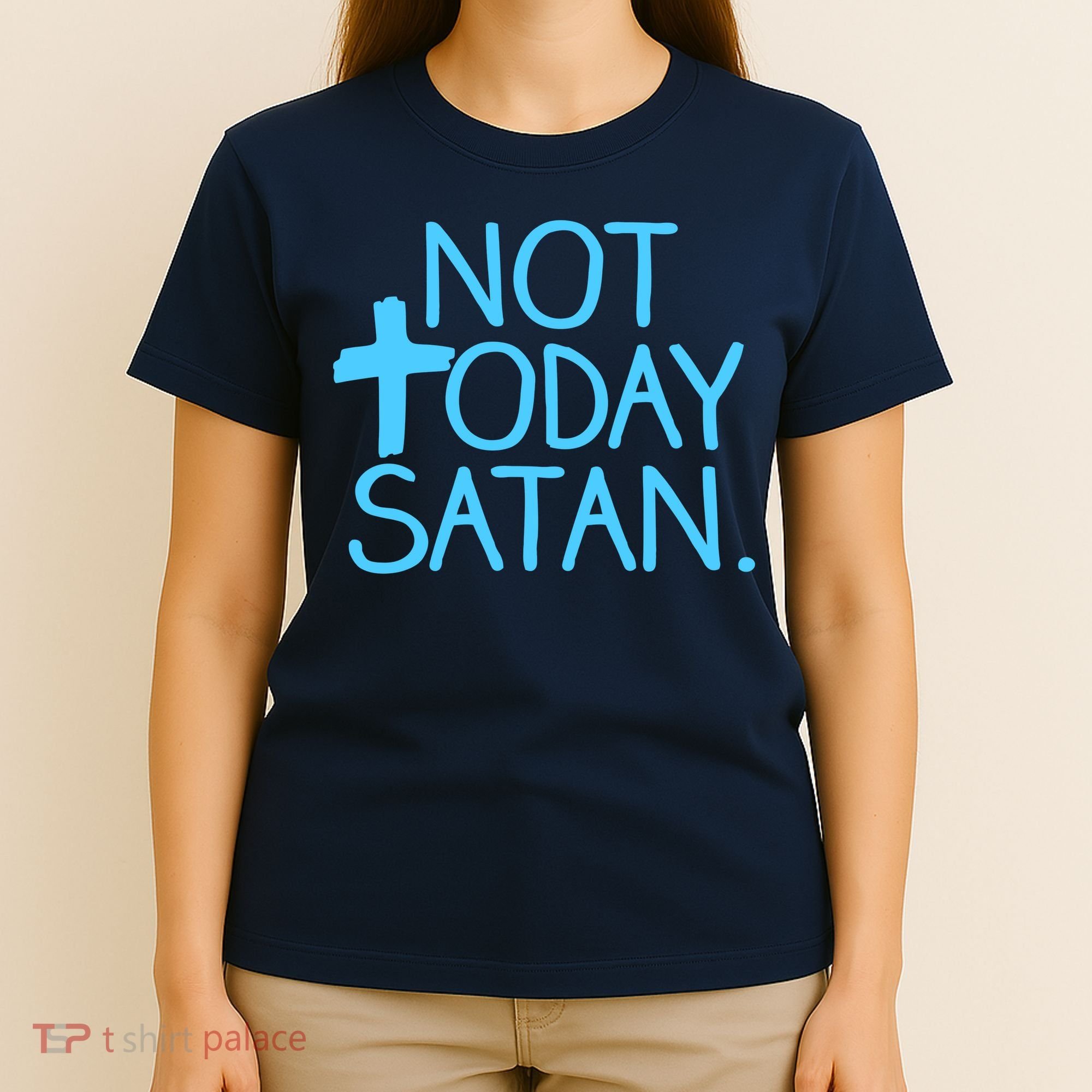 Not Today Satan Jesus Cross T-Shirt