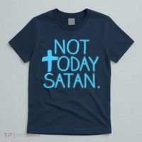 Not Today Satan Jesus Cross T-Shirt thumb 5