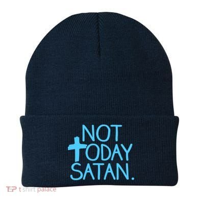Not Today Satan Jesus Cross Beanie