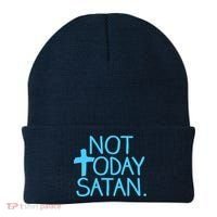 Not Today Satan Jesus Cross Beanie thumb 0