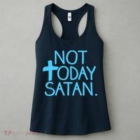 Not Today Satan Jesus Cross Women's Tank Top thumb 3