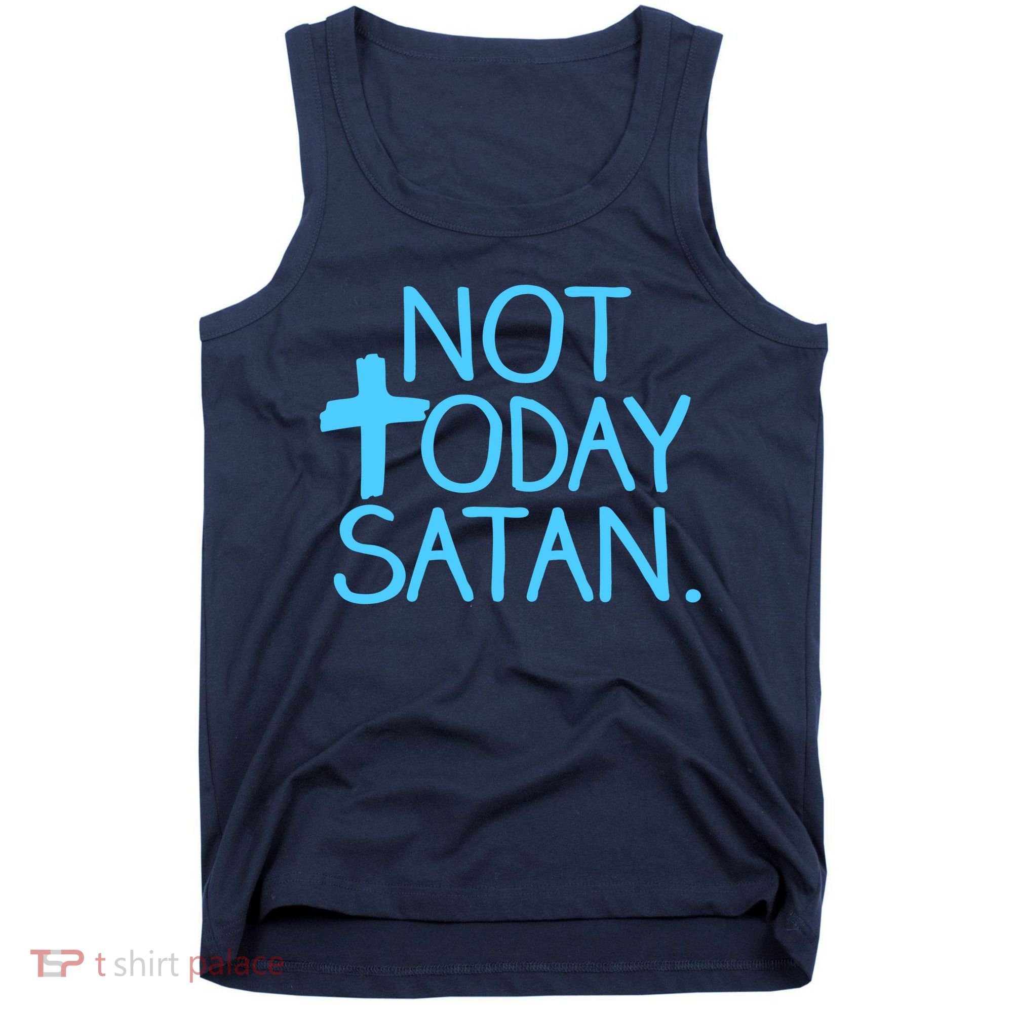 Not Today Satan Jesus Cross Tank Top