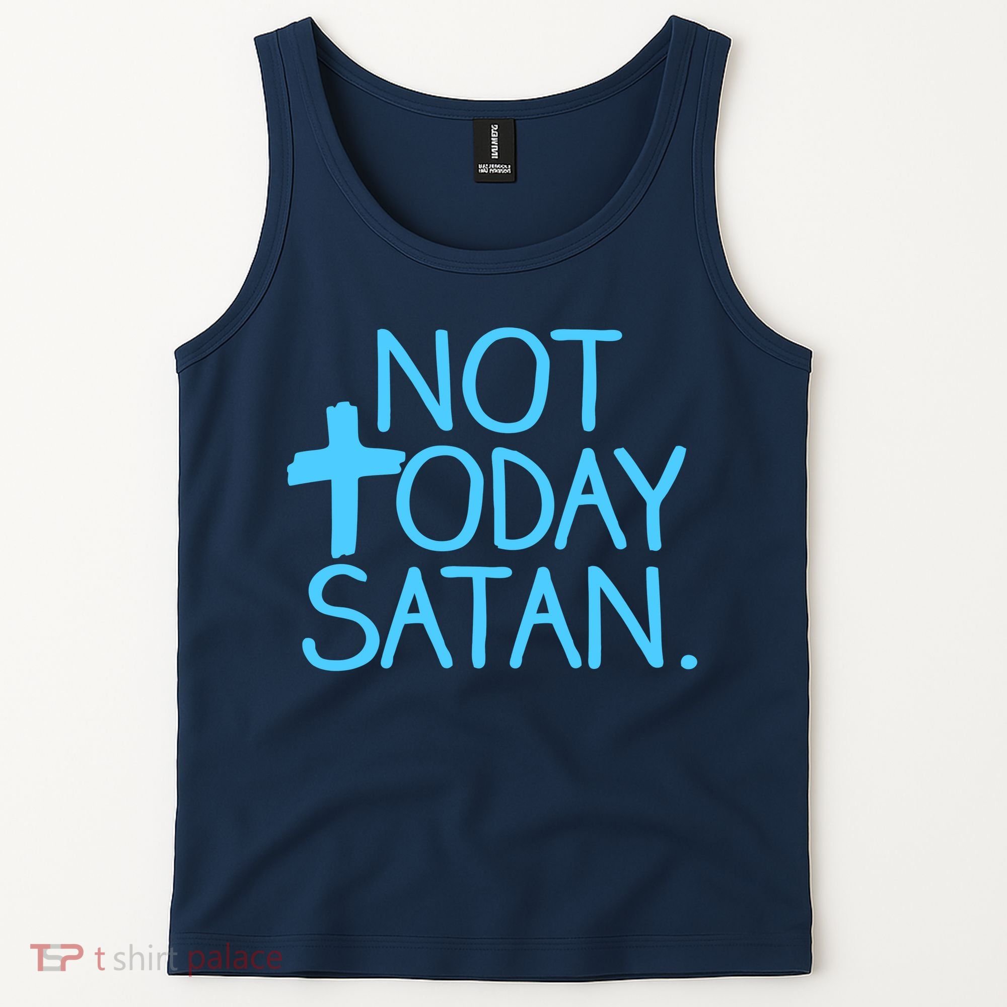 Not Today Satan Jesus Cross Tank Top