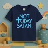 Not Today Satan Jesus Cross Toddler T-Shirt thumb 3