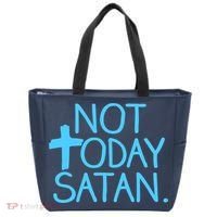Not Today Satan Jesus Cross Tote Bag thumb 0