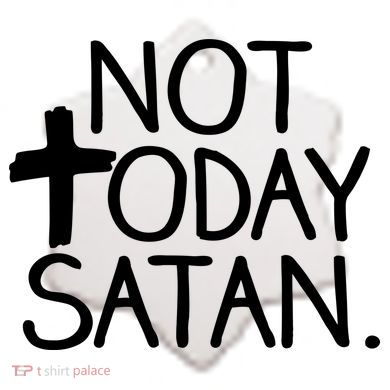 Not Today Satan Jesus Cross Ceramic Ornament