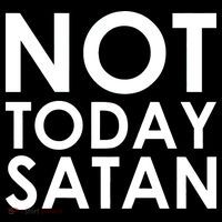 Not Today Satan Text Logo USA-Made Doggie Bandana thumb 2