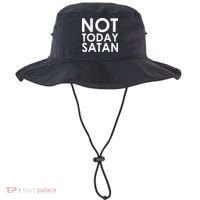 Not Today Satan Text Logo Bucket Hat thumb 0