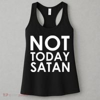Not Today Satan Text Logo Women's Tank Top thumb 3