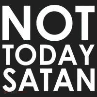 Not Today Satan Text Logo Hat thumb 2