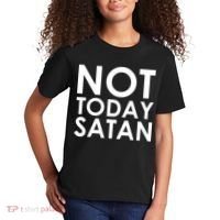 Not Today Satan Text Logo Kids T-Shirt thumb 2