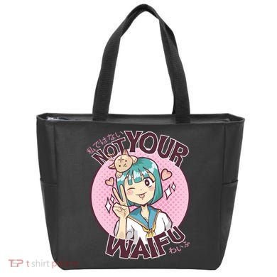 Not Your Waifu Anime Tote Bag