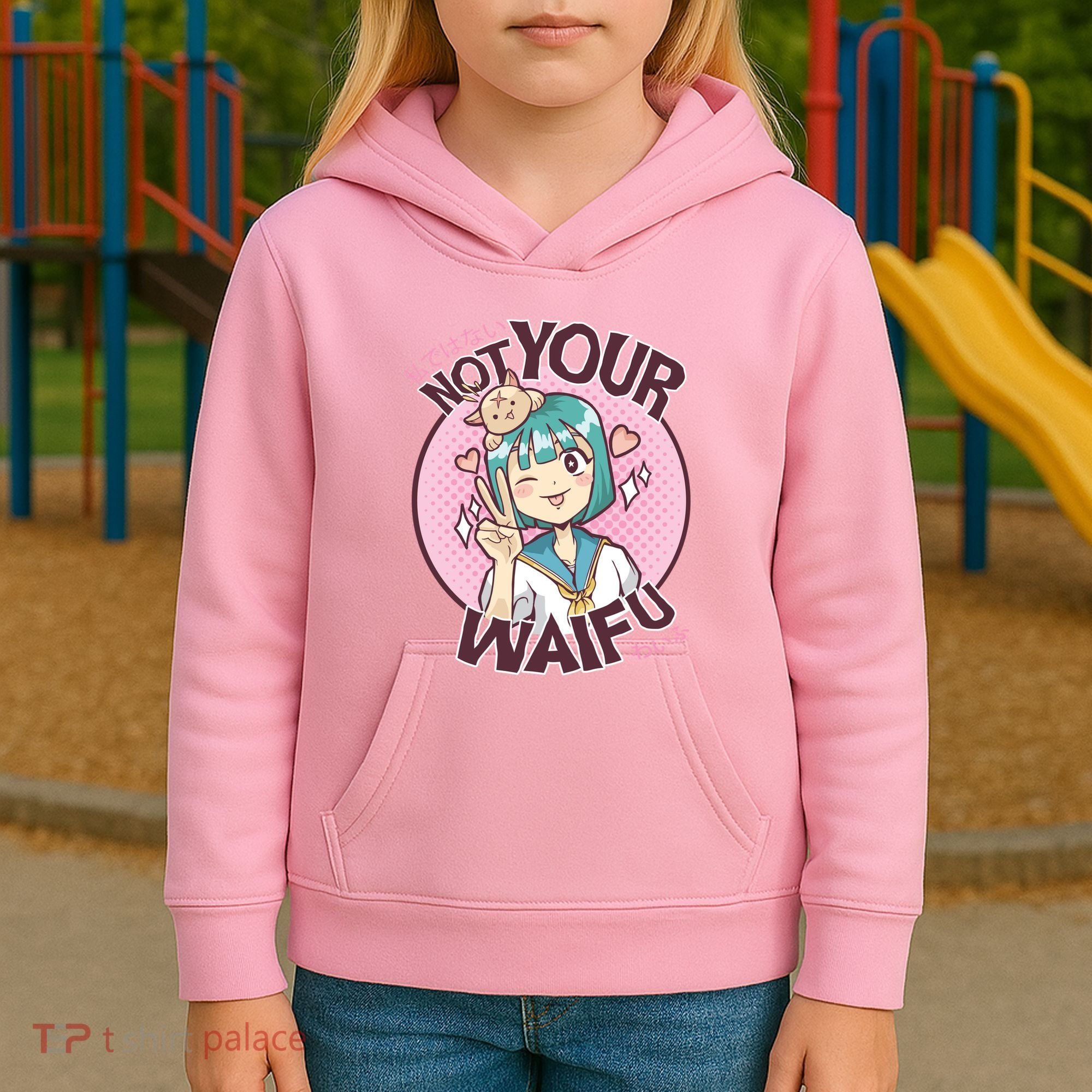 Not Your Waifu Anime Kids Hoodie