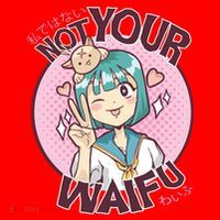 Not Your Waifu Anime Santa Hat thumb 1