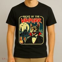 Night Of The Vampurr Funny Cat Halloween T-Shirt thumb 3